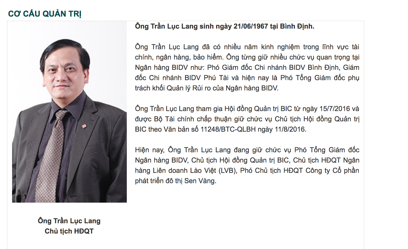 Quyền lực và vai trò chiến lược tại BIDV trước khi vướng vòng lao lý