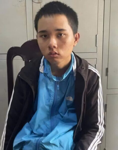 Nguyễn Văn Tiến tại đồn công an