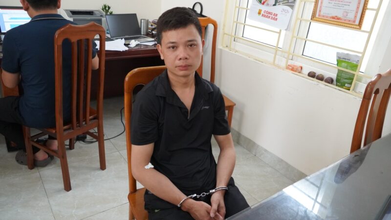 Nguyễn Ngọc Đạo tại cơ quan công an